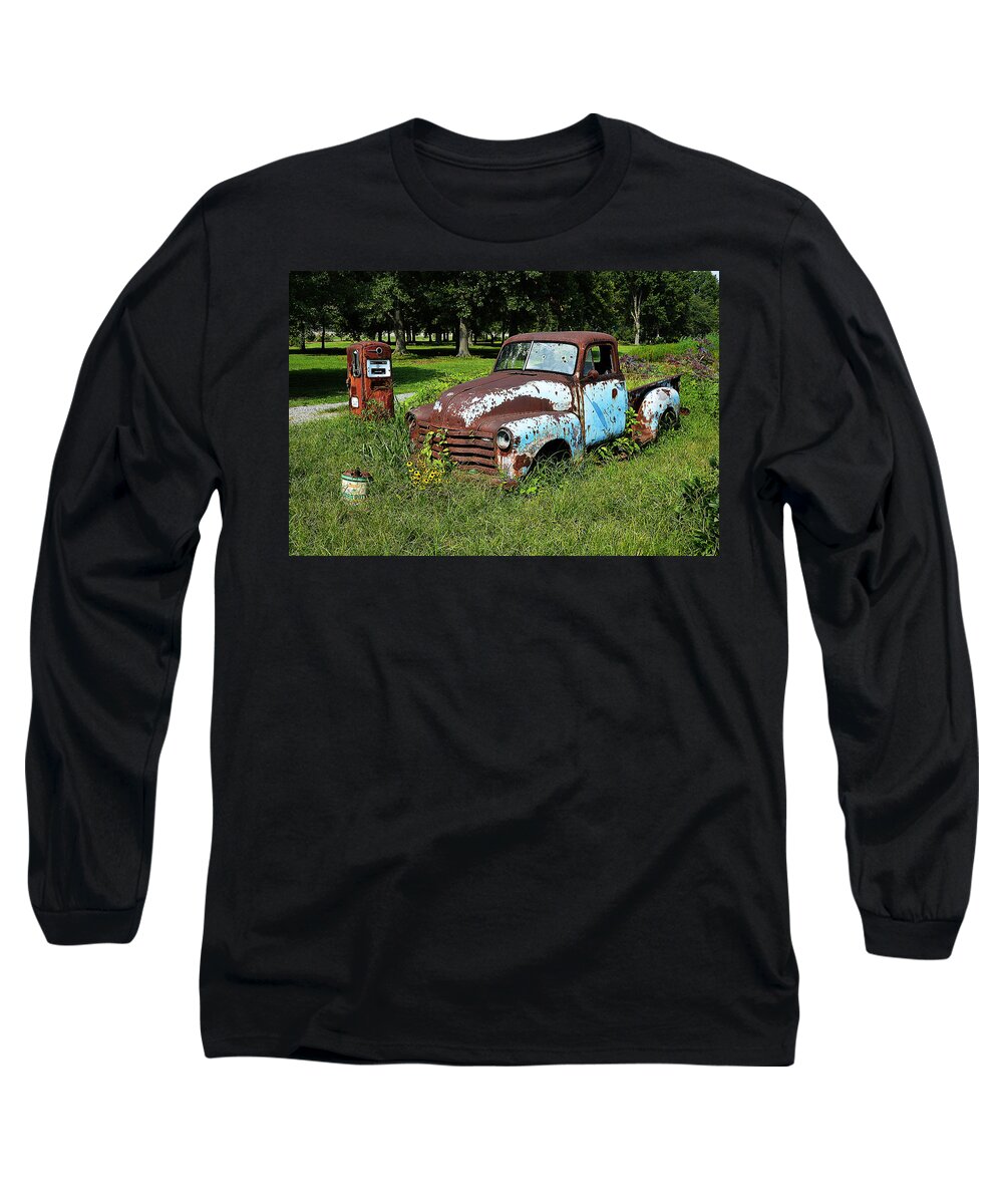 Chevy Long Sleeve T-Shirt featuring the photograph '48 Chevy #3 by Paul Mashburn