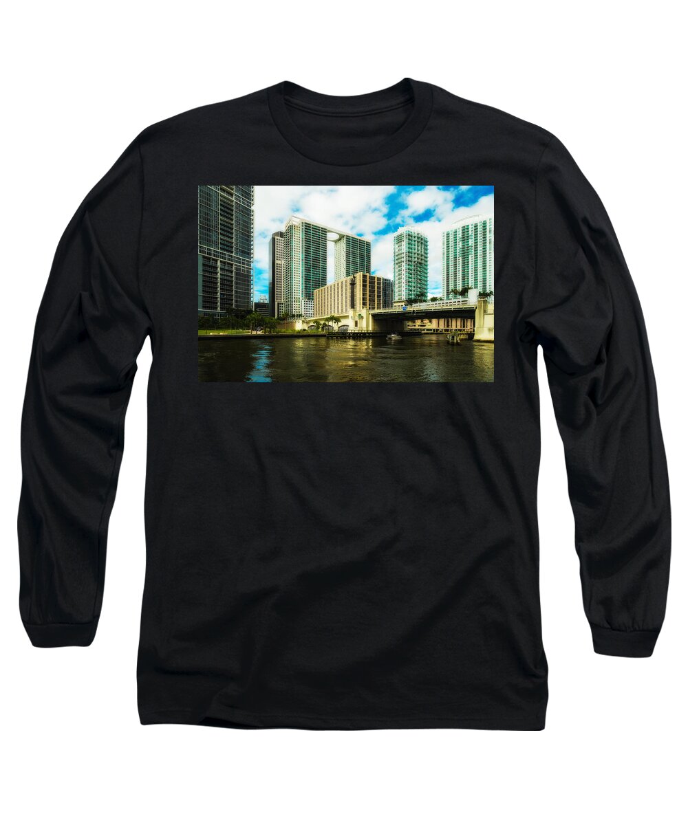 Architecture Long Sleeve T-Shirt featuring the photograph Downtown Miami #3 by Raul Rodriguez