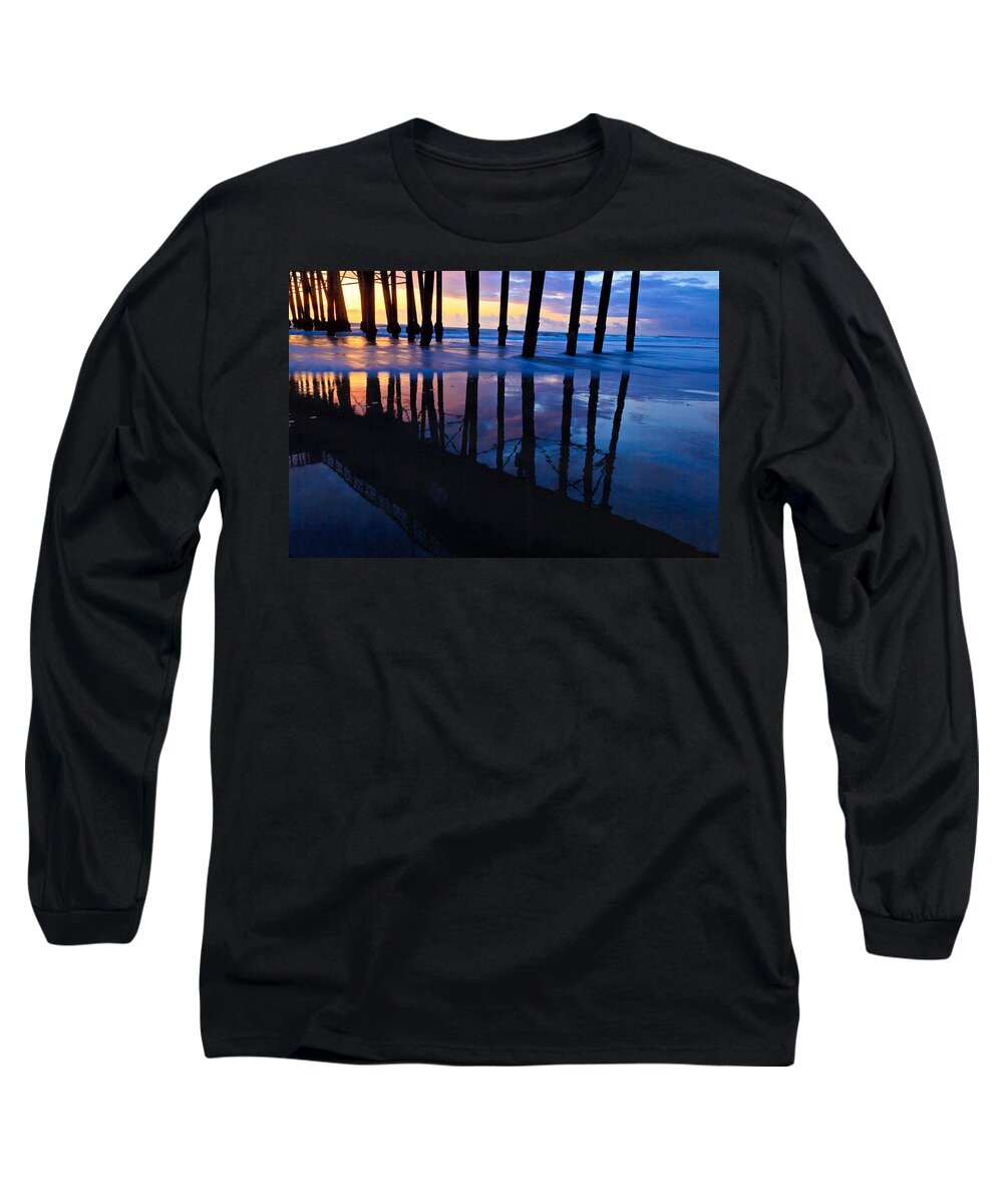 Pier Long Sleeve T-Shirt featuring the photograph Oceanside Pier at Sunset #3 by Ben Graham