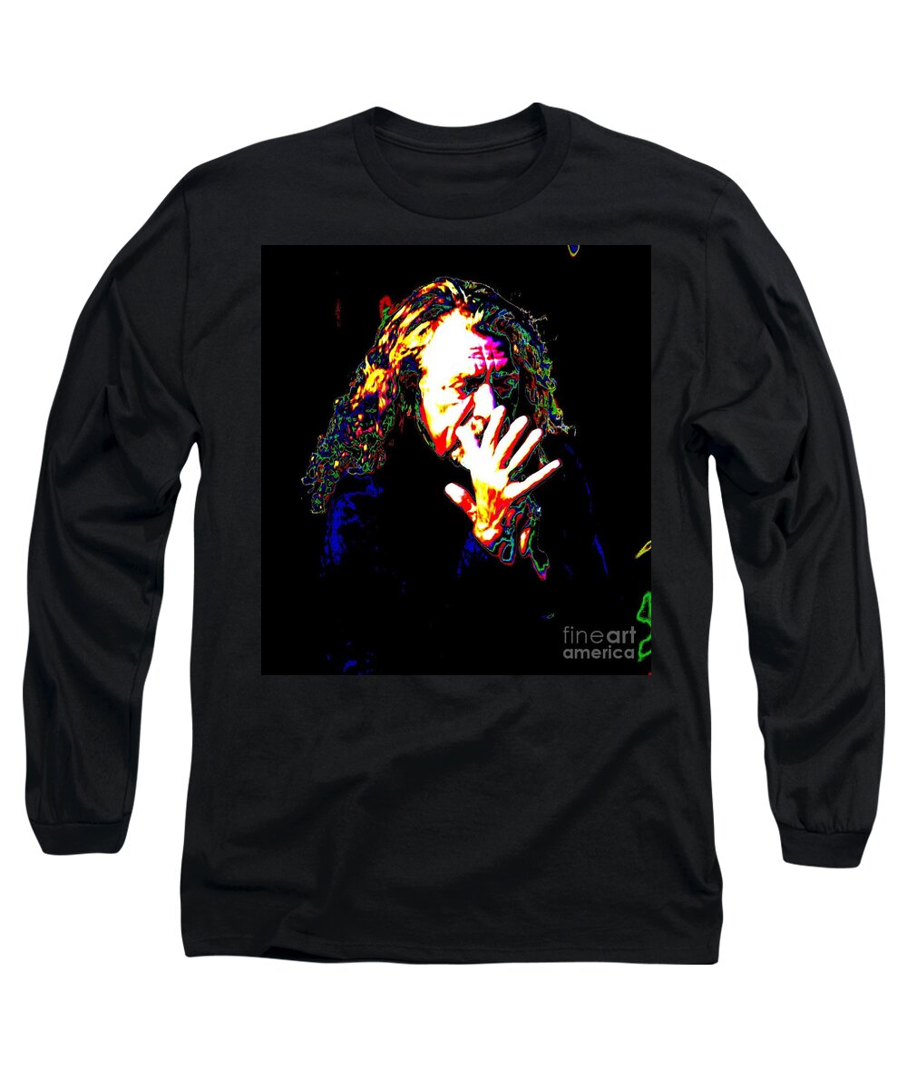 Robert Plant Long Sleeve T-Shirt featuring the photograph Robert Plant #3 by Angela Murray