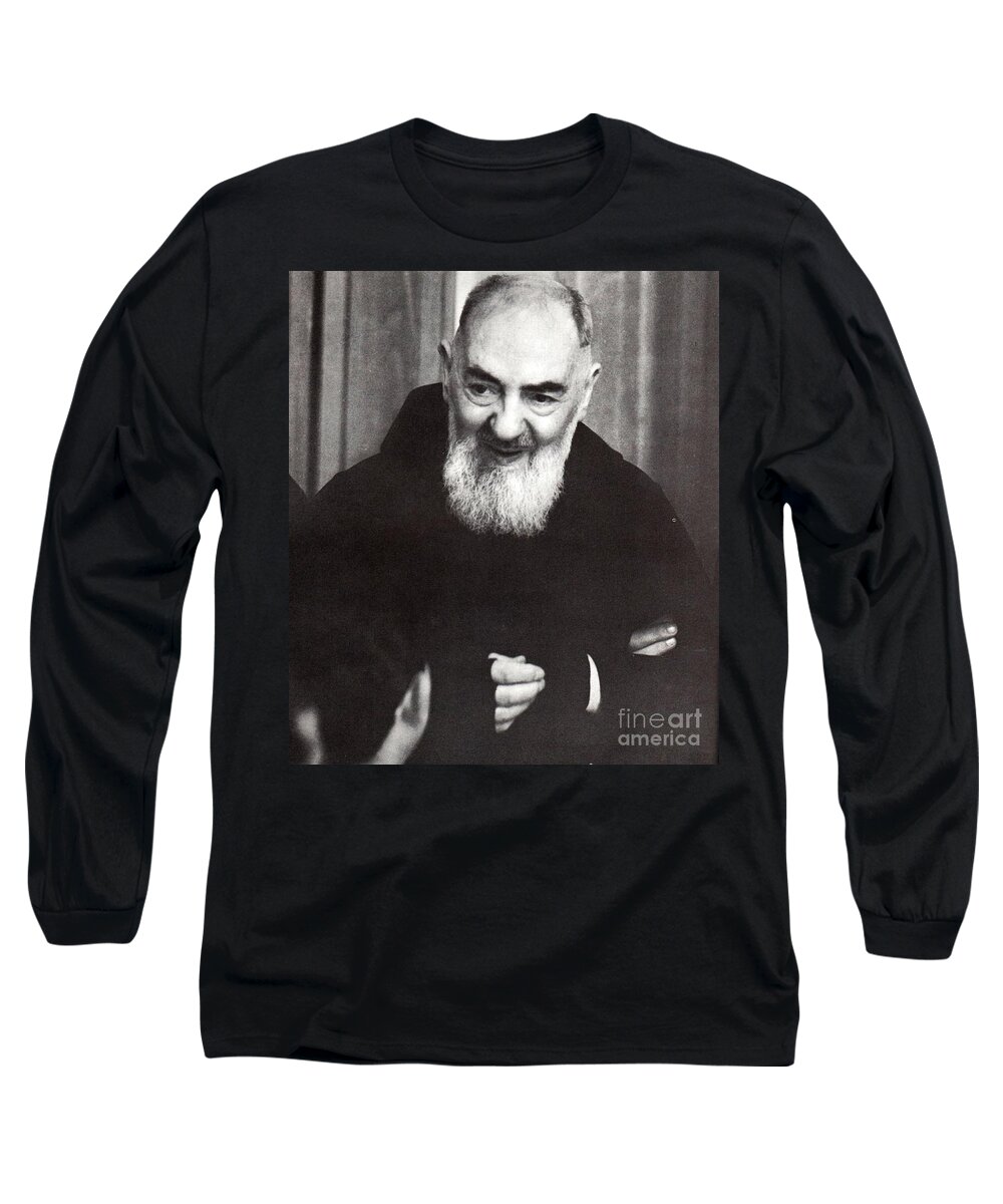 Father Long Sleeve T-Shirt featuring the photograph Padre Pio #41 by Archangelus Gallery