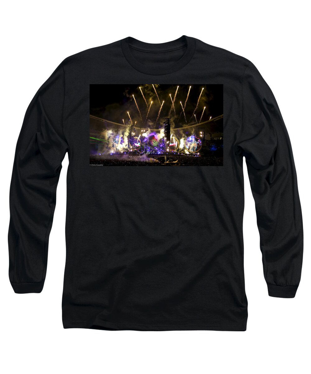 Coldplay Long Sleeve T-Shirt featuring the photograph Coldplay - Sydney 2012 #6 by Chris Cousins