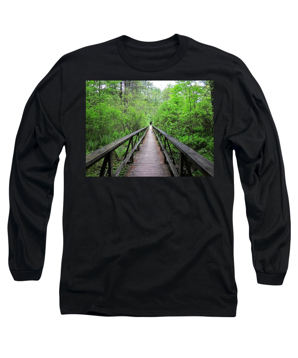 Bridge Long Sleeve T-Shirt featuring the photograph A Bridge to Somewhere by MTBobbins Photography