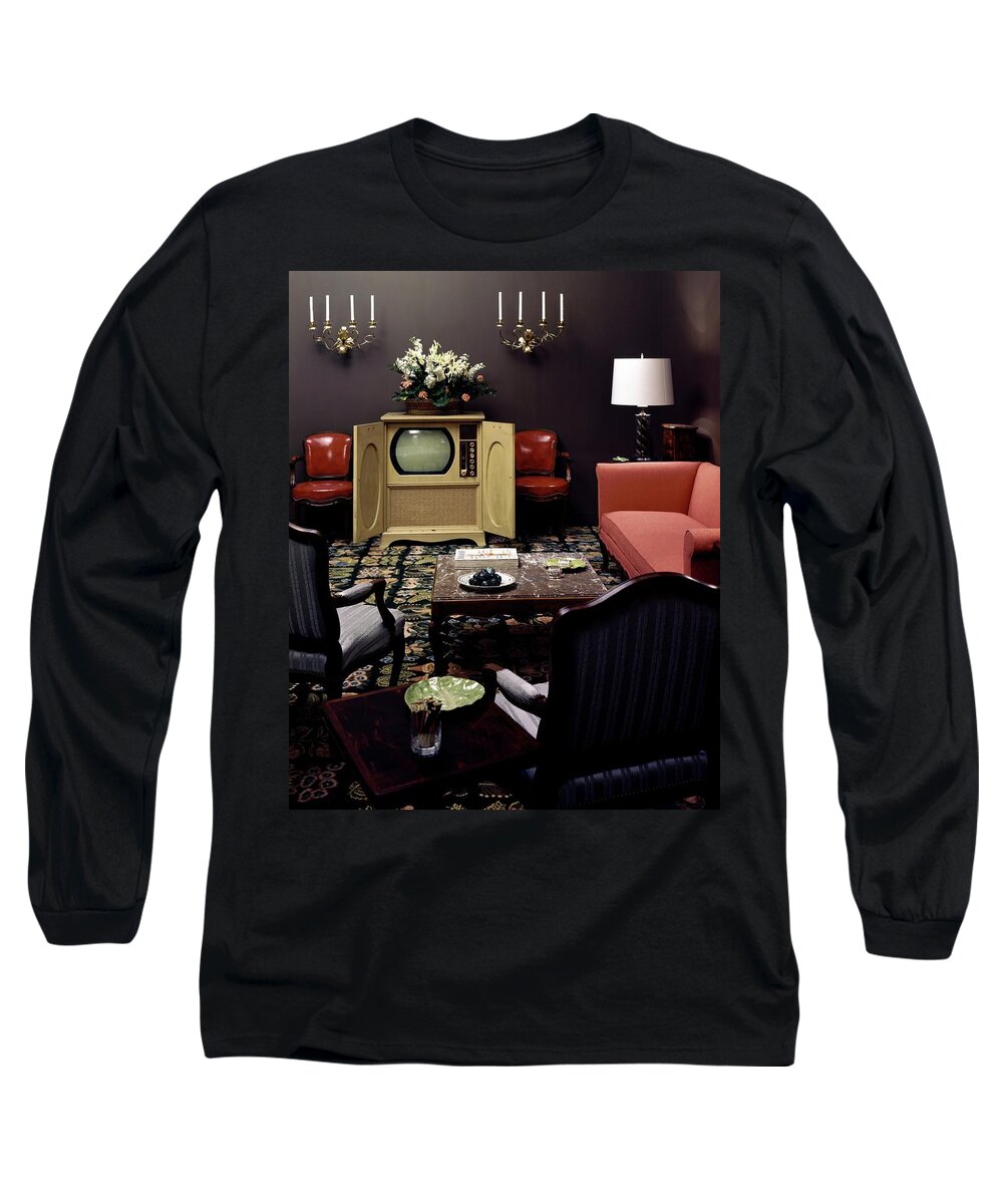 Furniture Long Sleeve T-Shirt featuring the photograph A Living Room by Haanel Cassidy