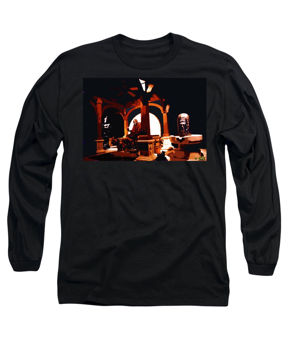 Religious Long Sleeve T-Shirt featuring the painting A Solemn Place by CHAZ Daugherty