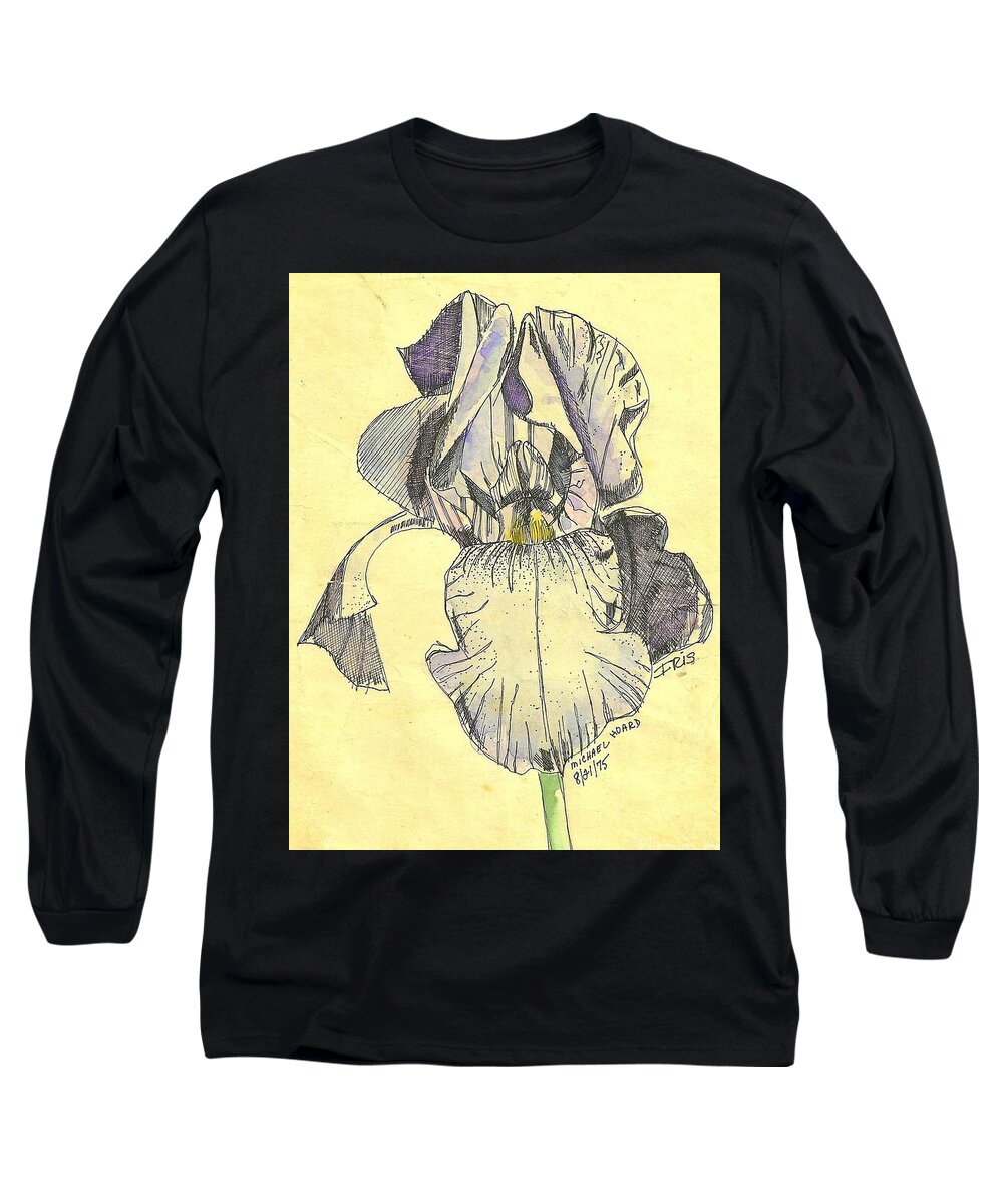 Michael Hoard Photography Long Sleeve T-Shirt featuring the photograph A Wild Lavender Louisiana Iris by Michael Hoard