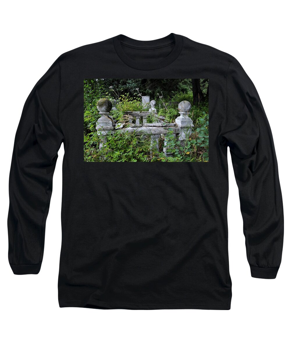 Abandoned Long Sleeve T-Shirt featuring the photograph Abandoned Cemetery 2 by Cathy Mahnke