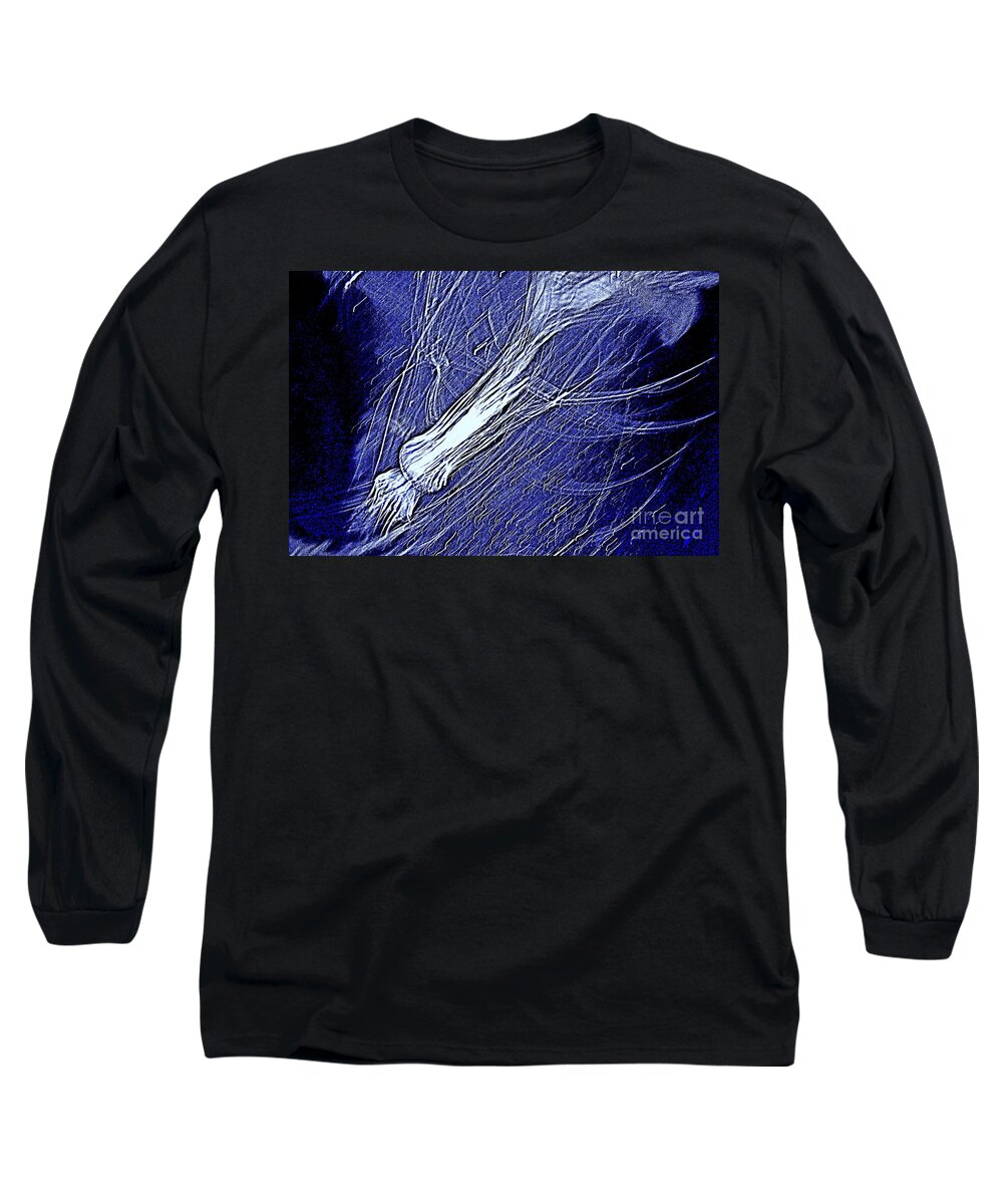 Abstract Long Sleeve T-Shirt featuring the photograph Aberration of Jelly Fish in Rhapsody Series 5 by Antonia Citrino