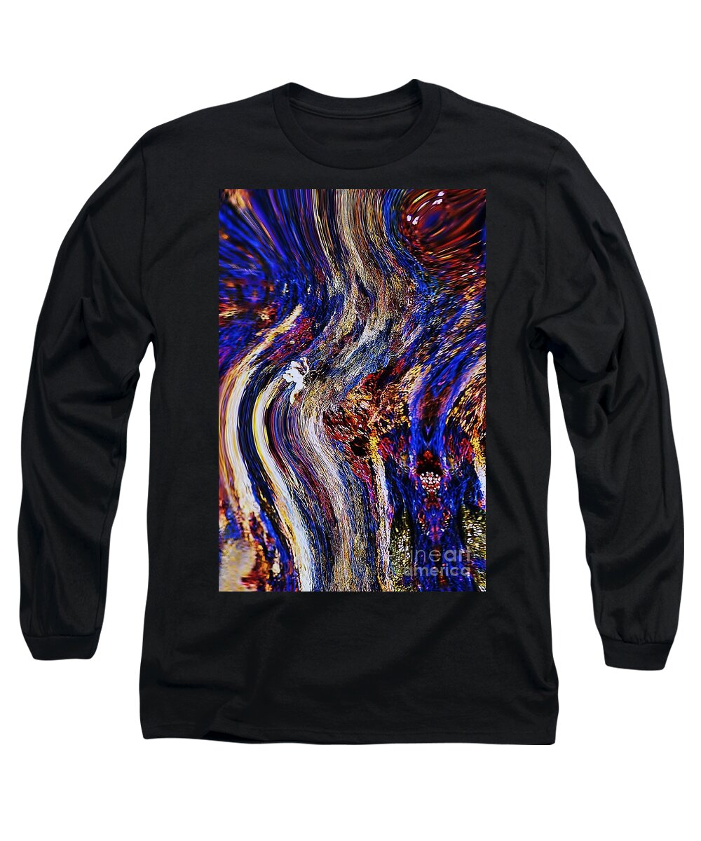 Blair Stuart Long Sleeve T-Shirt featuring the digital art Abstract Liquify by Blair Stuart