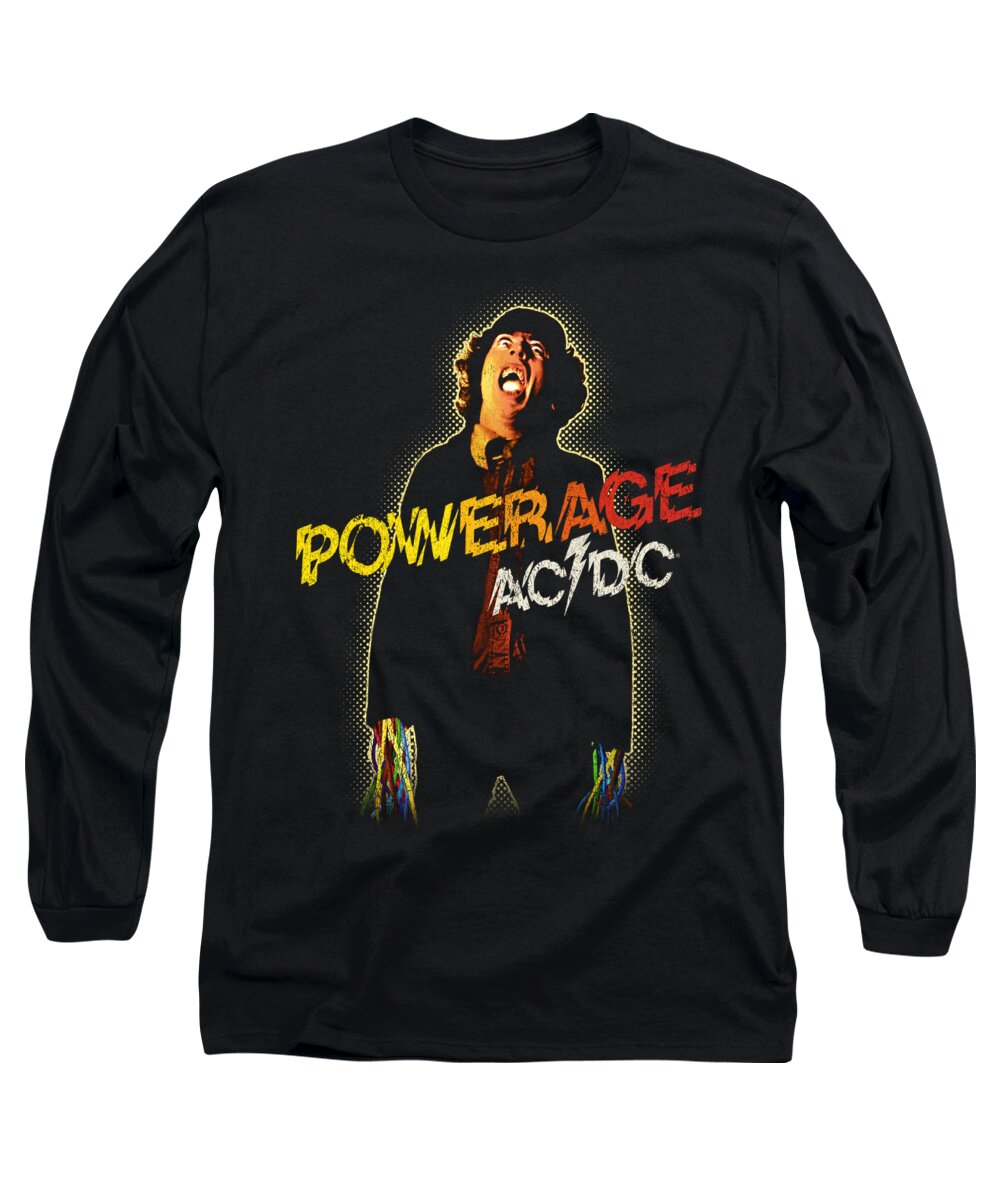  Long Sleeve T-Shirt featuring the digital art Acdc - Powerage by Brand A