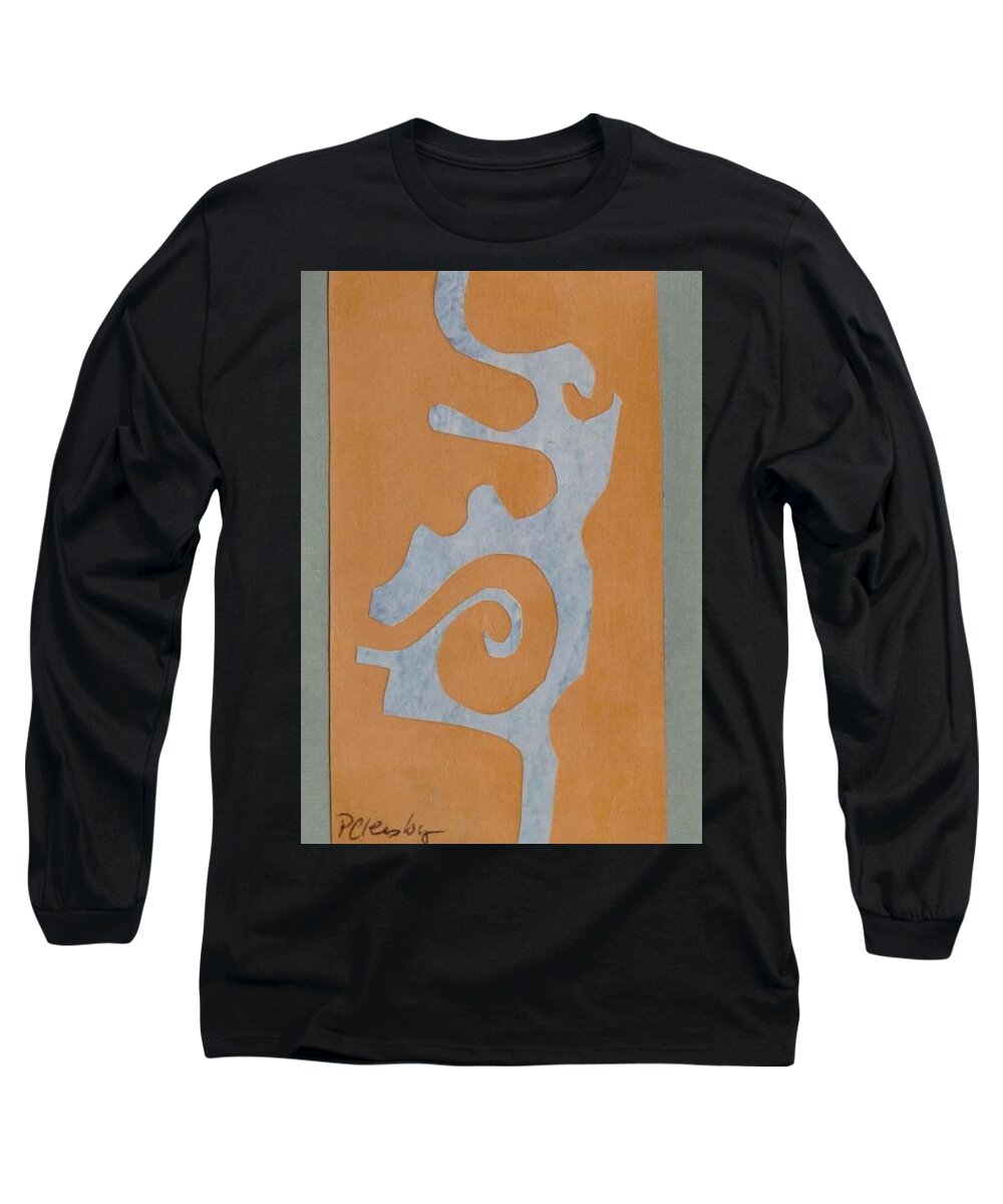 Abstract Long Sleeve T-Shirt featuring the mixed media Swirl by Patricia Cleasby