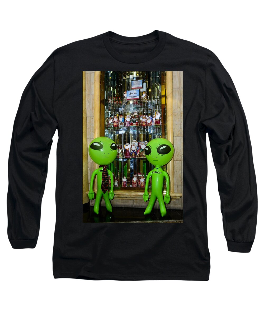 Alien Long Sleeve T-Shirt featuring the photograph Alien Christmas Tour by Richard Henne