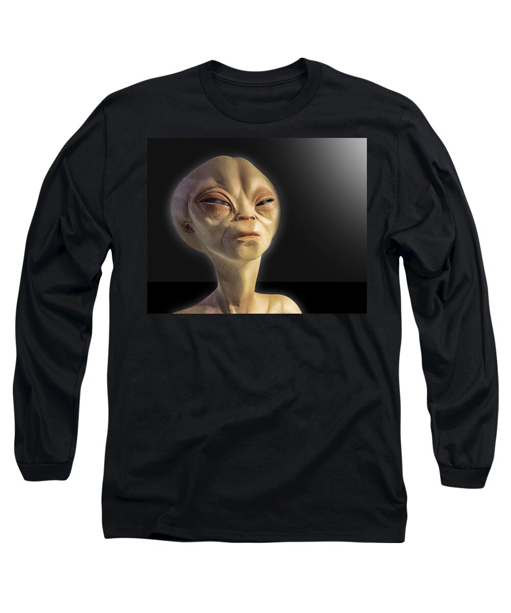 Alien Long Sleeve T-Shirt featuring the photograph Alien Yearbook Photo by Gary Warnimont