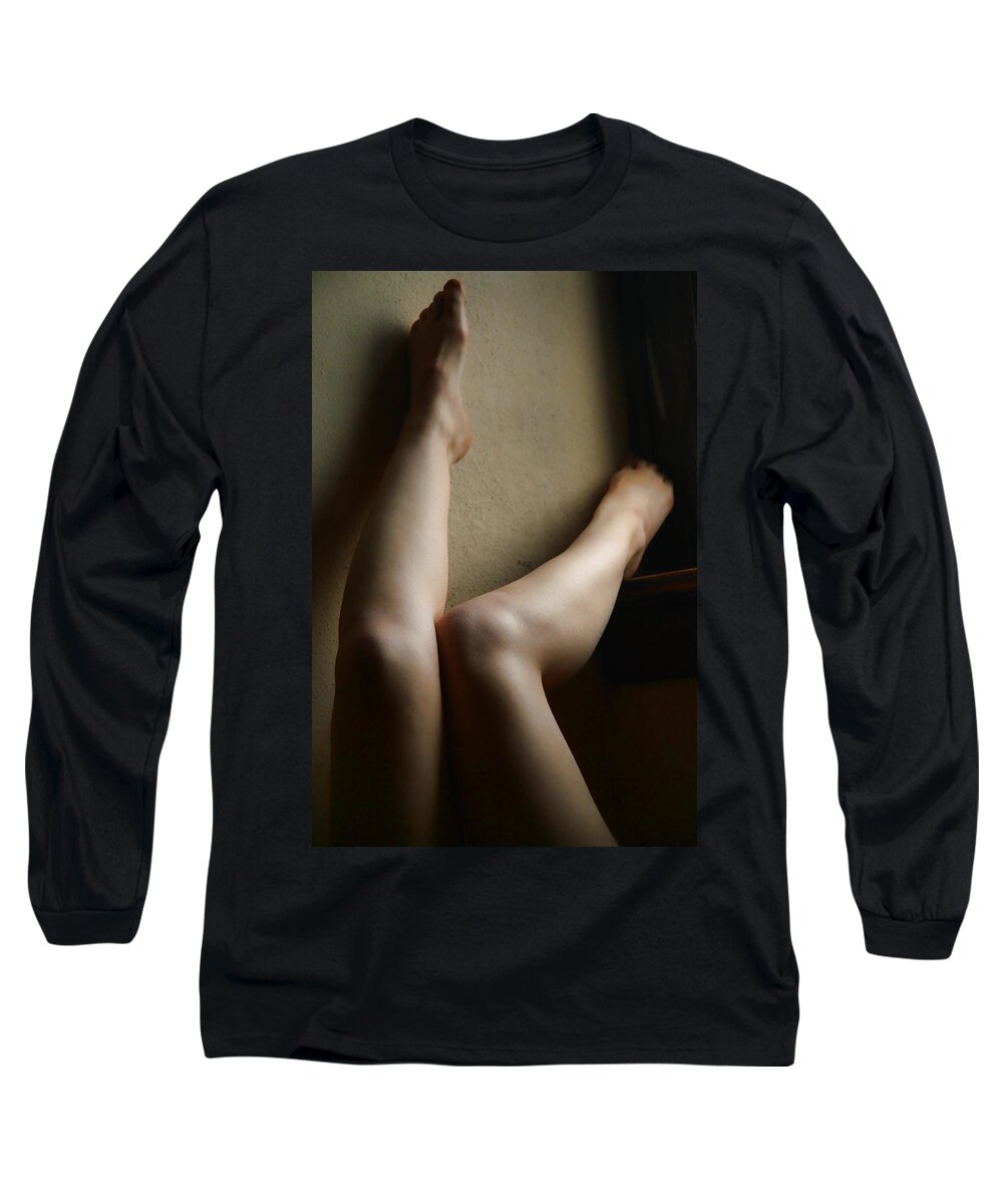 Legs Long Sleeve T-Shirt featuring the photograph All Legs by Michael McGowan