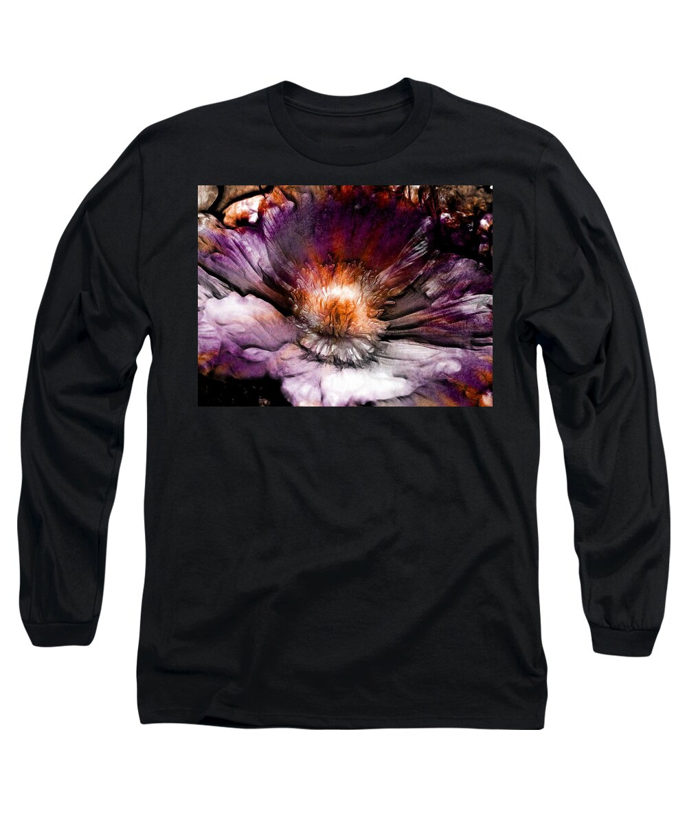 Flowers Long Sleeve T-Shirt featuring the digital art Ancient Flower 1 by Lilia S