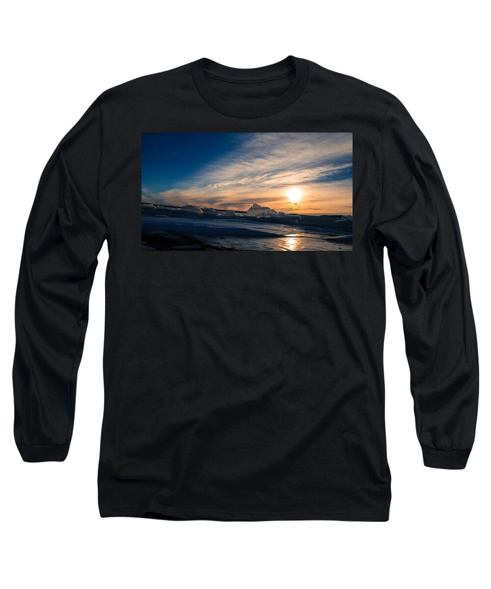 Sunset Long Sleeve T-Shirt featuring the photograph Angostura Ice 2 by Donald J Gray
