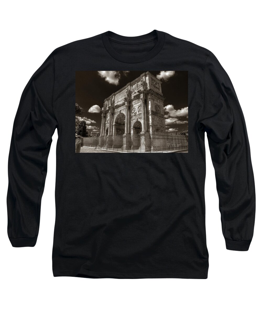 Arch Long Sleeve T-Shirt featuring the photograph Arch of Constantine by Michael Kirk