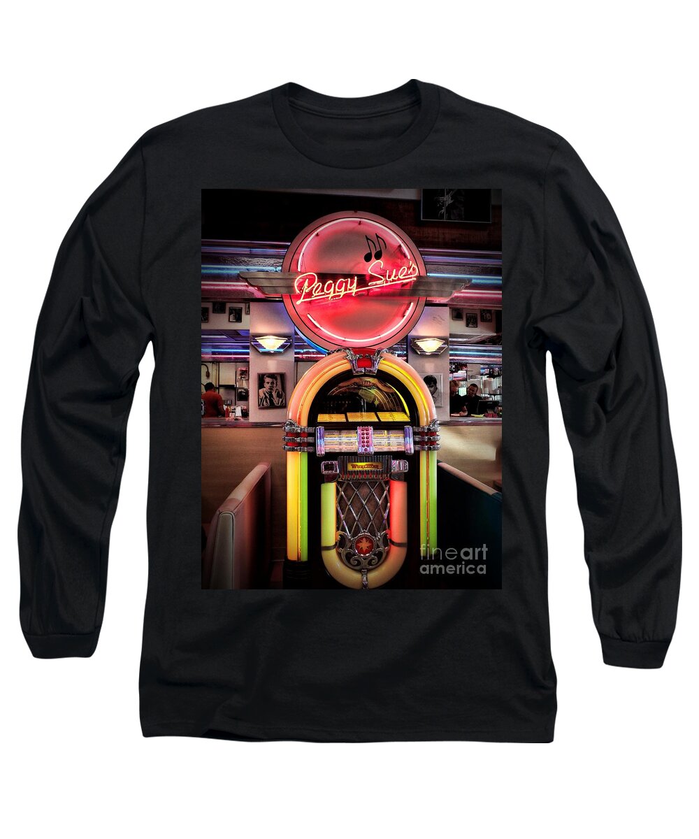 Diner Long Sleeve T-Shirt featuring the photograph At The Diner by Peggy Hughes