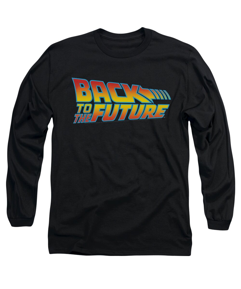 Long Sleeve T-Shirt featuring the digital art Back To The Future - Logo by Brand A