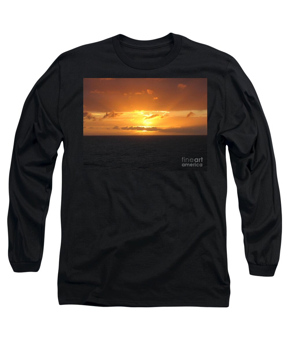 Bahamas Ocean Sunset Long Sleeve T-Shirt featuring the photograph Bahamas Ocean Sunset by John Telfer