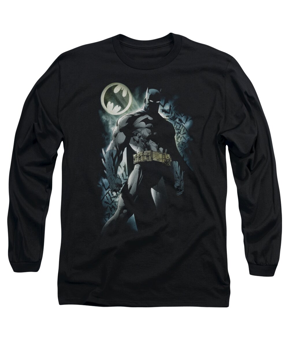 Batman Long Sleeve T-Shirt featuring the digital art Batman - The Knight by Brand A