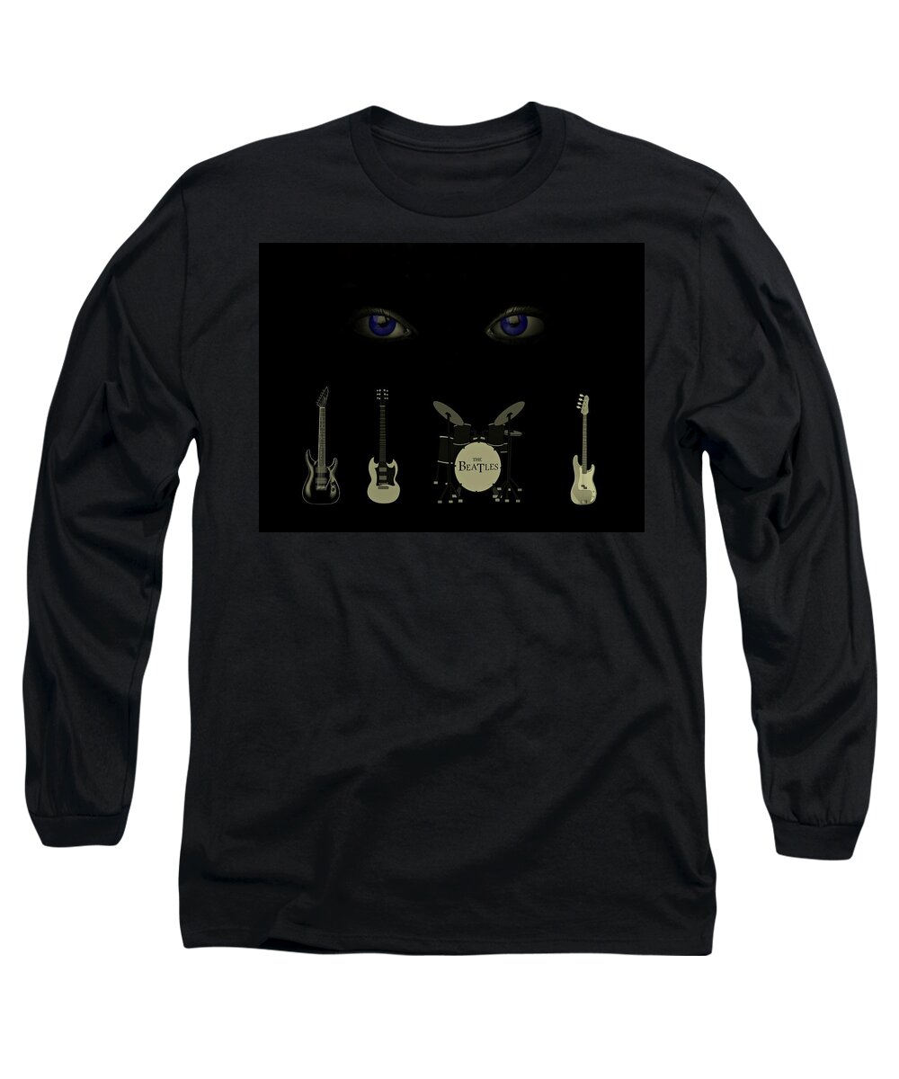 Beatles Long Sleeve T-Shirt featuring the digital art Beatles Something by David Dehner