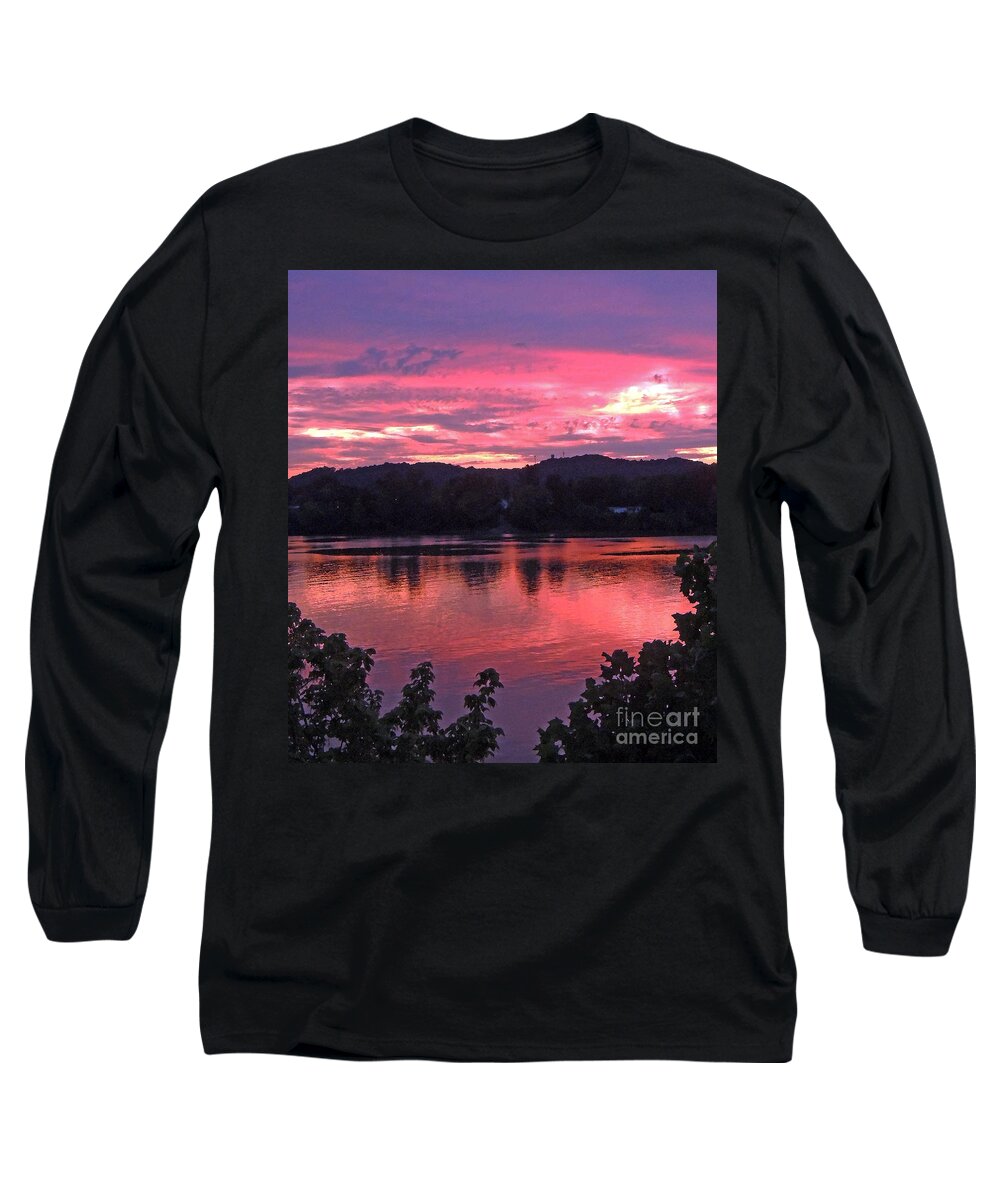 Beauty On The Ohio Long Sleeve T-Shirt featuring the photograph Beauty on The Ohio by Lydia Holly