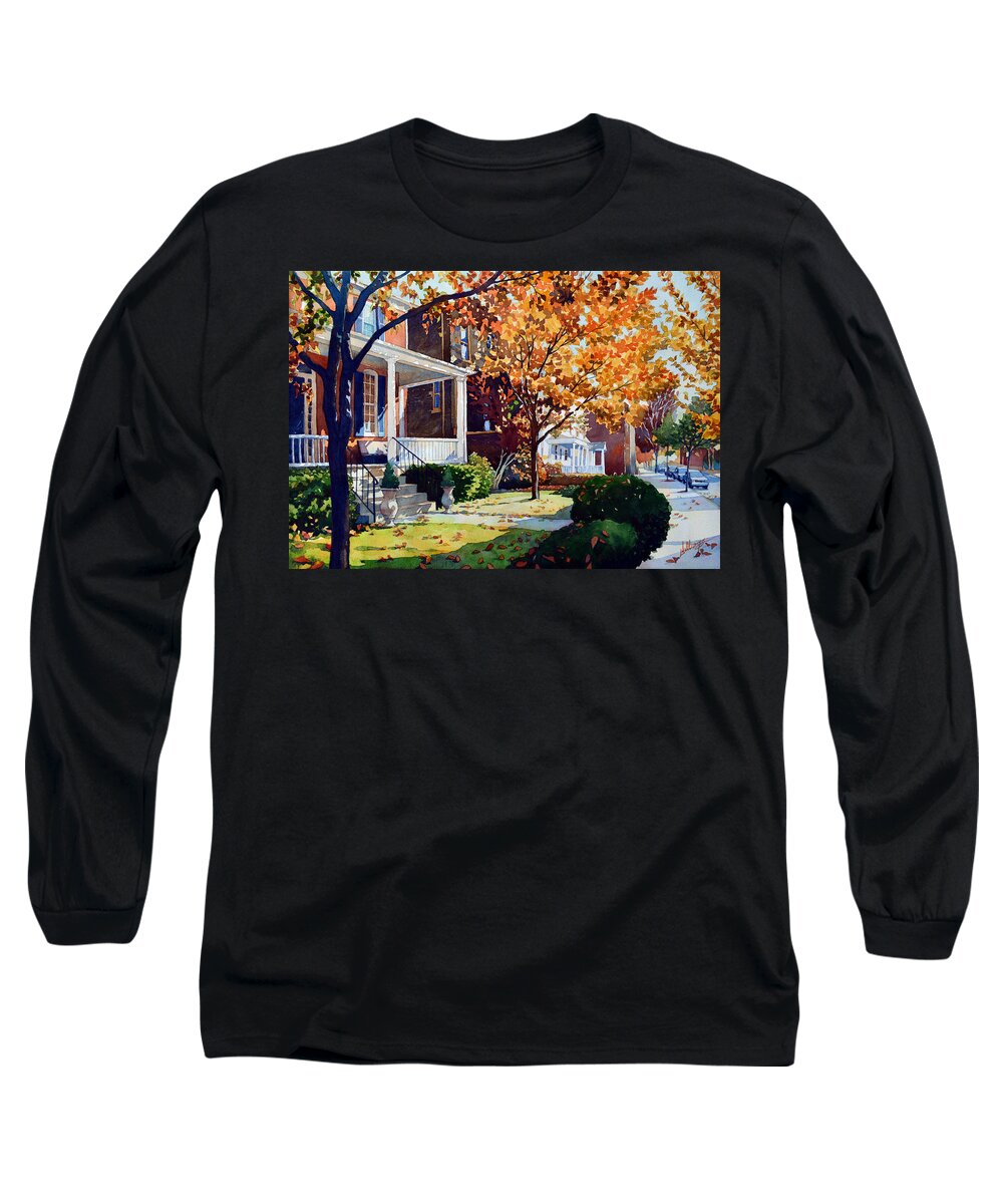 Landscape Long Sleeve T-Shirt featuring the painting Before the Snow Falls by Mick Williams