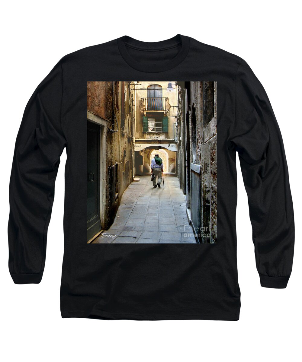 Sotoportego Long Sleeve T-Shirt featuring the photograph Beginning of an End by Jennie Breeze