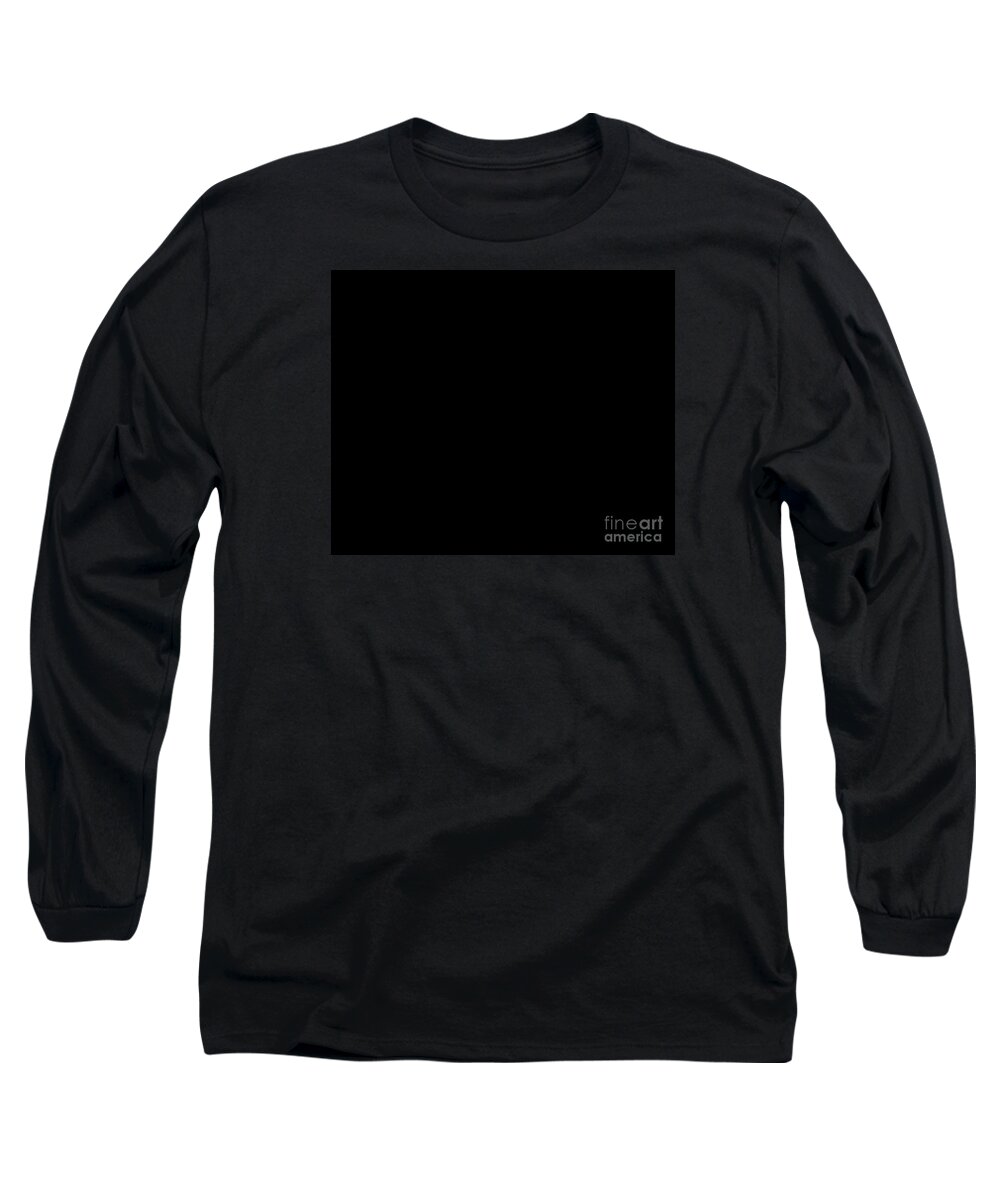 Black Long Sleeve T-Shirt featuring the digital art Black by Pauli Hyvonen