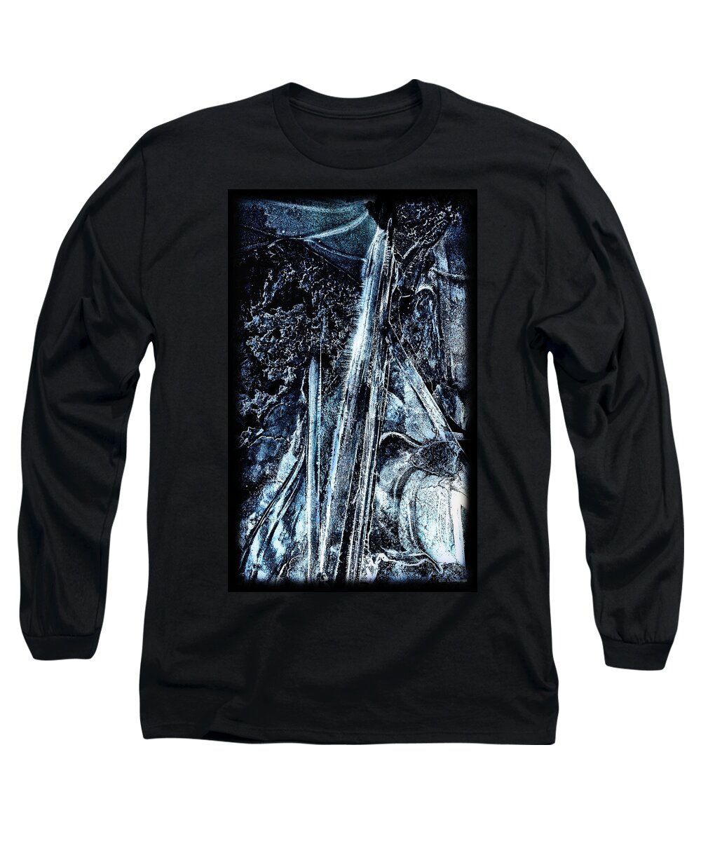 Blue Long Sleeve T-Shirt featuring the photograph Blue Ice by Lucy VanSwearingen
