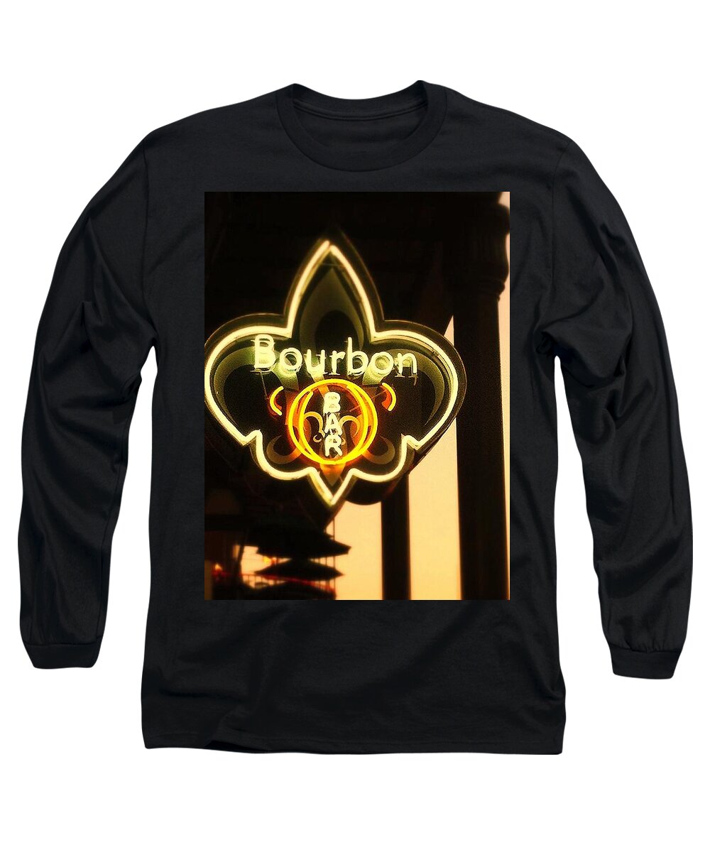 New.orleans Long Sleeve T-Shirt featuring the photograph Bourbon Street Bar New Orleans by Saundra Myles