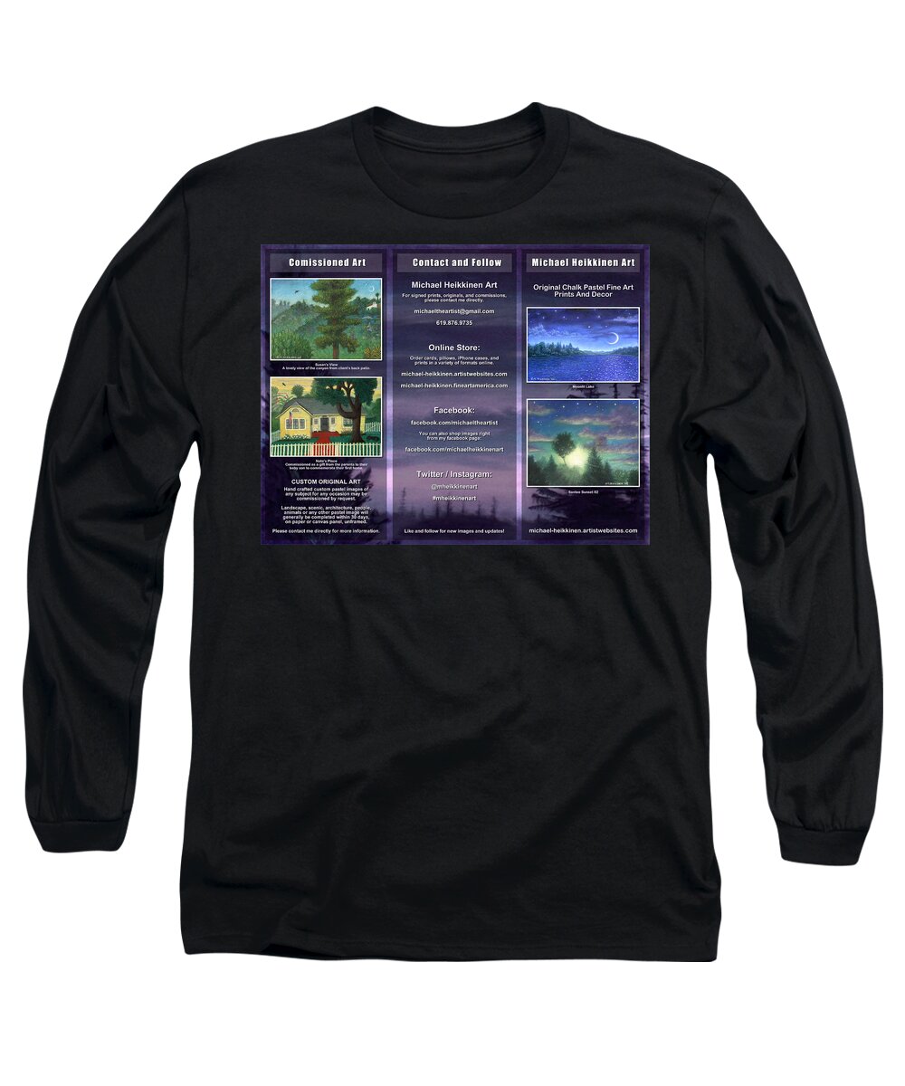 Brochure Long Sleeve T-Shirt featuring the pastel Brochure 2015 - Exterior by Michael Heikkinen