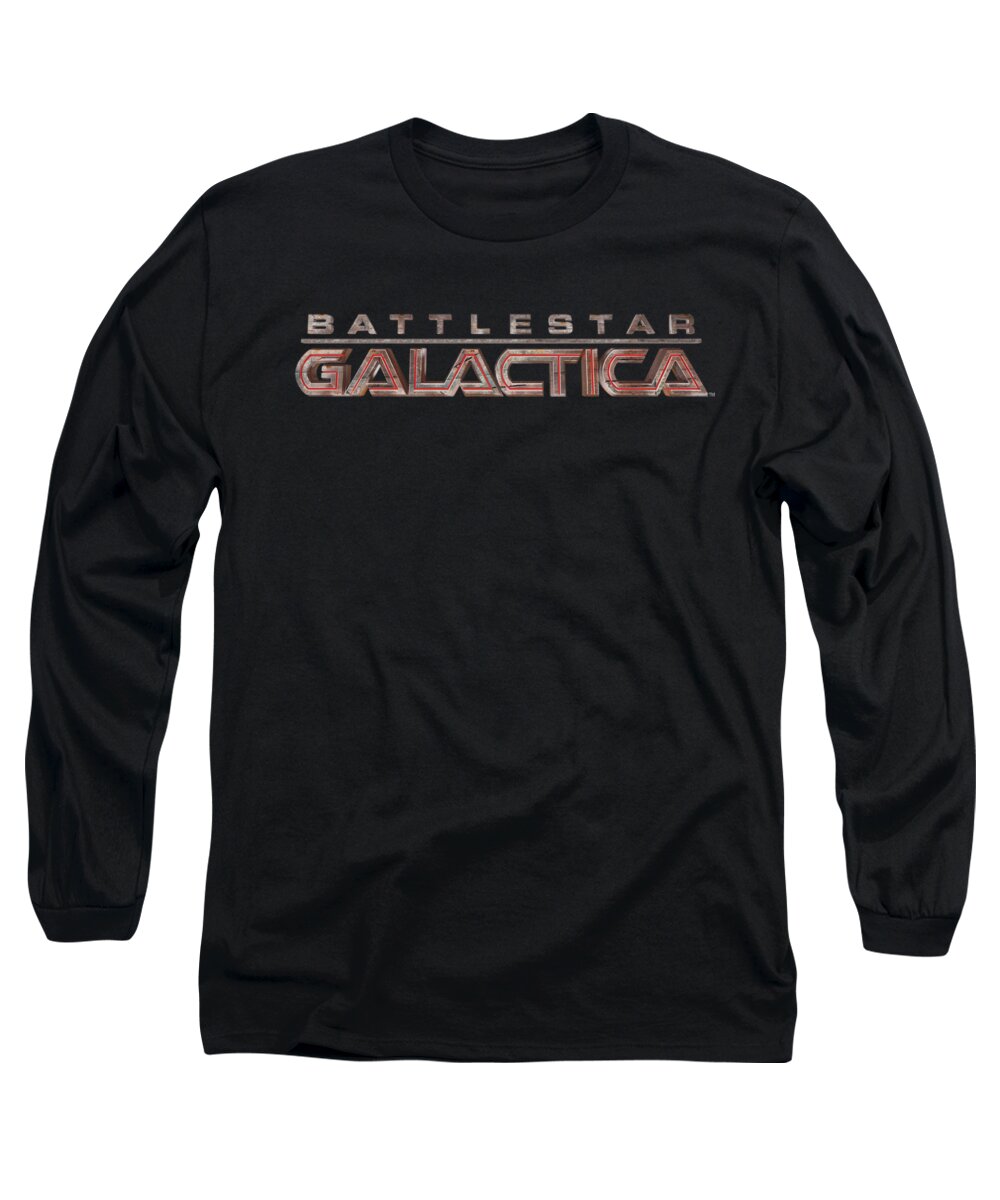 Battlestar Long Sleeve T-Shirt featuring the digital art Bsg - Logo by Brand A