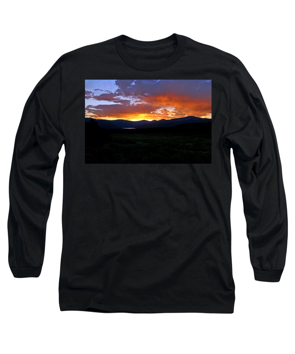 Sunset Long Sleeve T-Shirt featuring the photograph Burning of Uncertainty by Jeremy Rhoades