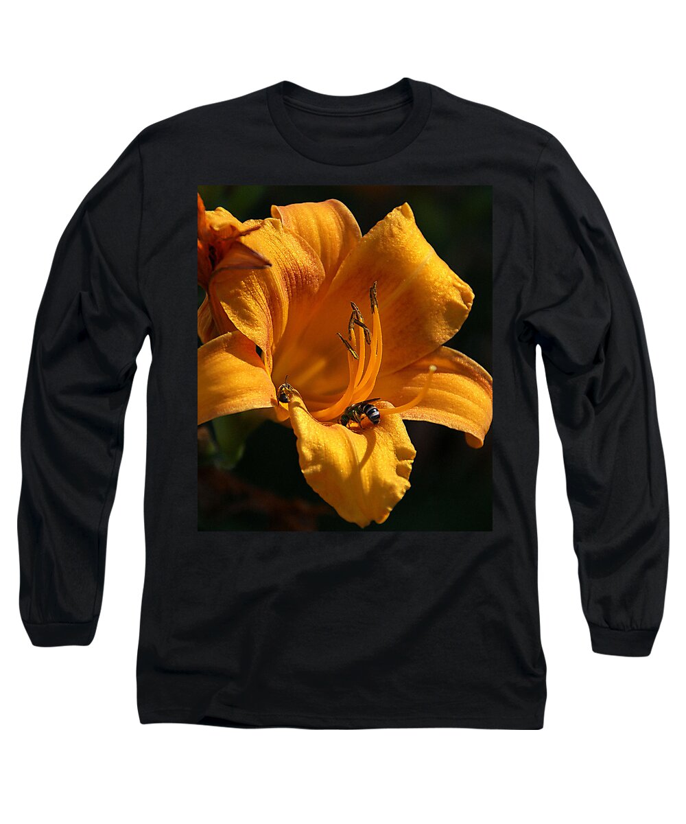 Flowers Long Sleeve T-Shirt featuring the photograph Busy Bees by Chauncy Holmes