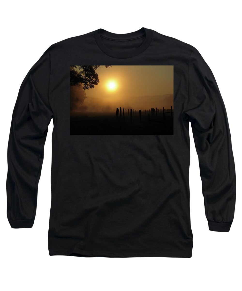  Long Sleeve T-Shirt featuring the photograph Cades Cove Sunrise III by Douglas Stucky