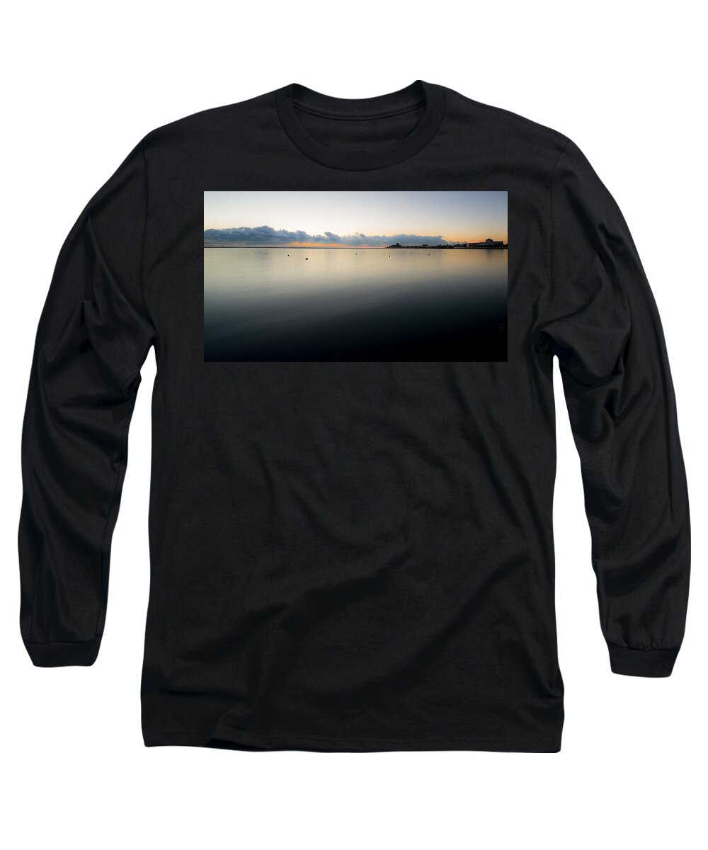 Sunrise Long Sleeve T-Shirt featuring the photograph Calm Michigan by David Downs