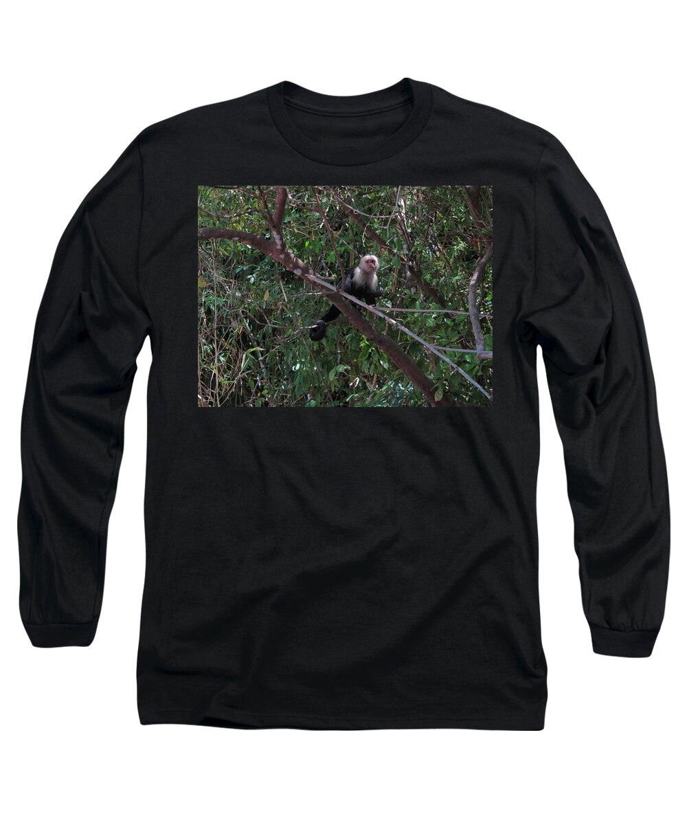 Capuchin Long Sleeve T-Shirt featuring the photograph Capuchin by Jessica Myscofski