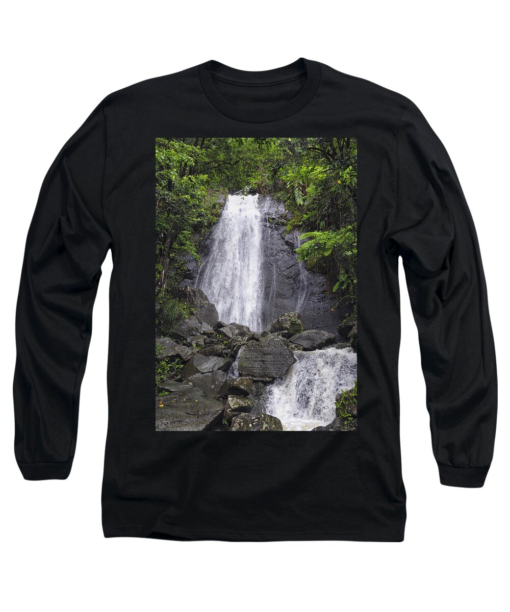 Waterfall Long Sleeve T-Shirt featuring the photograph Cascada Blanco by Stephen Anderson
