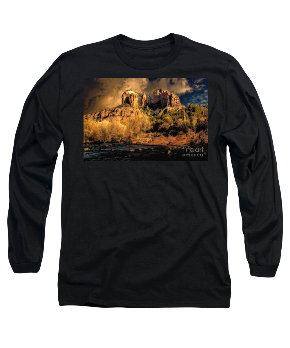 Jon Burch Long Sleeve T-Shirt featuring the photograph Cathedral Rock by Jon Burch Photography