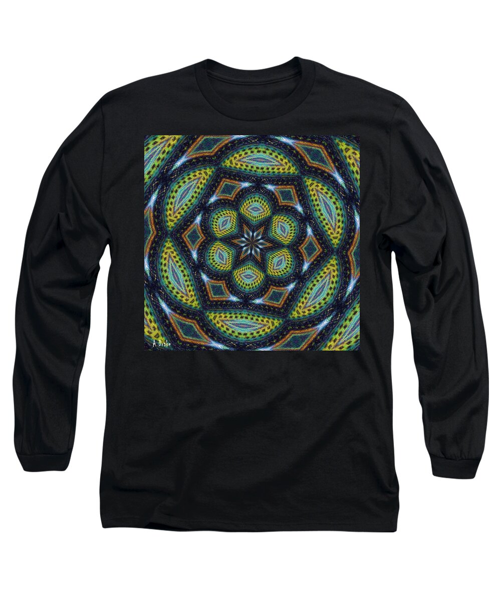 Cats Long Sleeve T-Shirt featuring the digital art Cats Eye Marble by Alec Drake