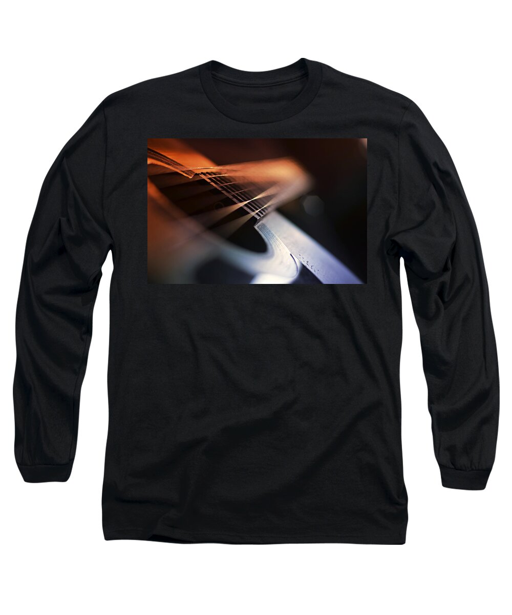 Guitar Long Sleeve T-Shirt featuring the photograph Cat's In The Cradle by Laura Fasulo