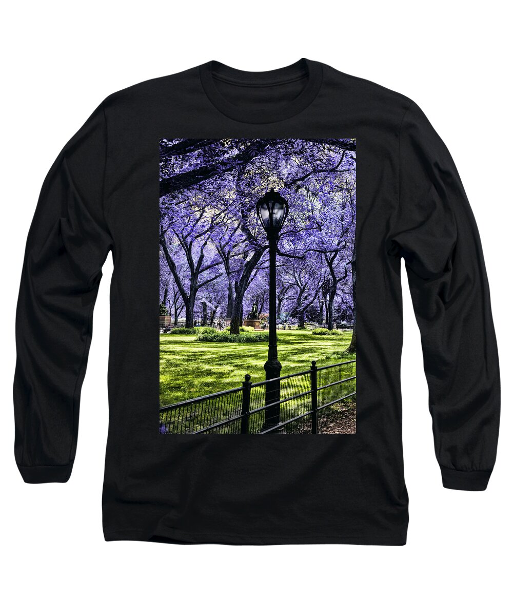 Evie Long Sleeve T-Shirt featuring the photograph Central Park in the Spring by Evie Carrier