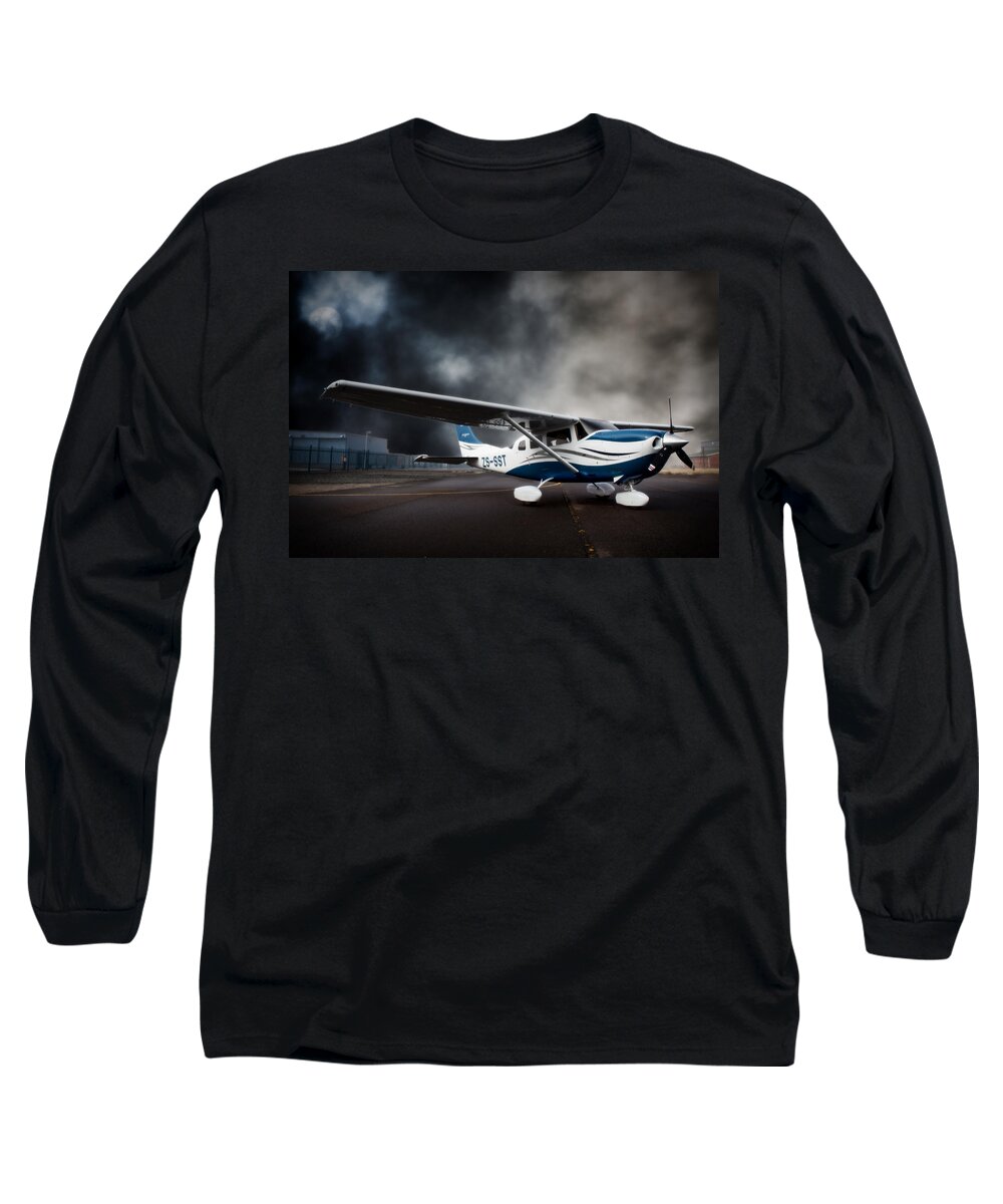 Cessna Long Sleeve T-Shirt featuring the photograph Cessna Ground by Paul Job