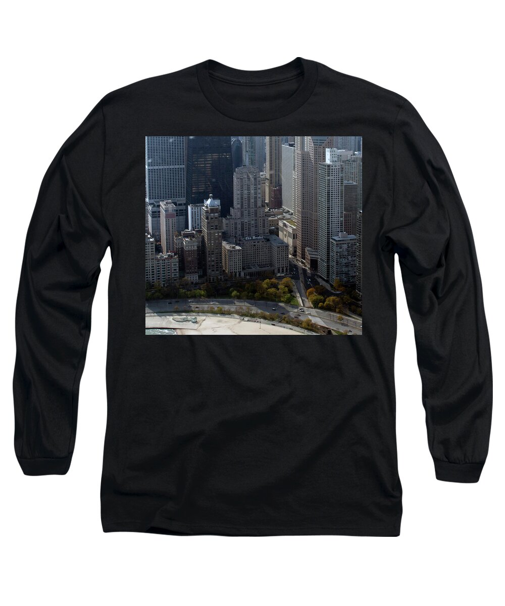 Cities Long Sleeve T-Shirt featuring the photograph Chicago The Drake by Thomas Woolworth