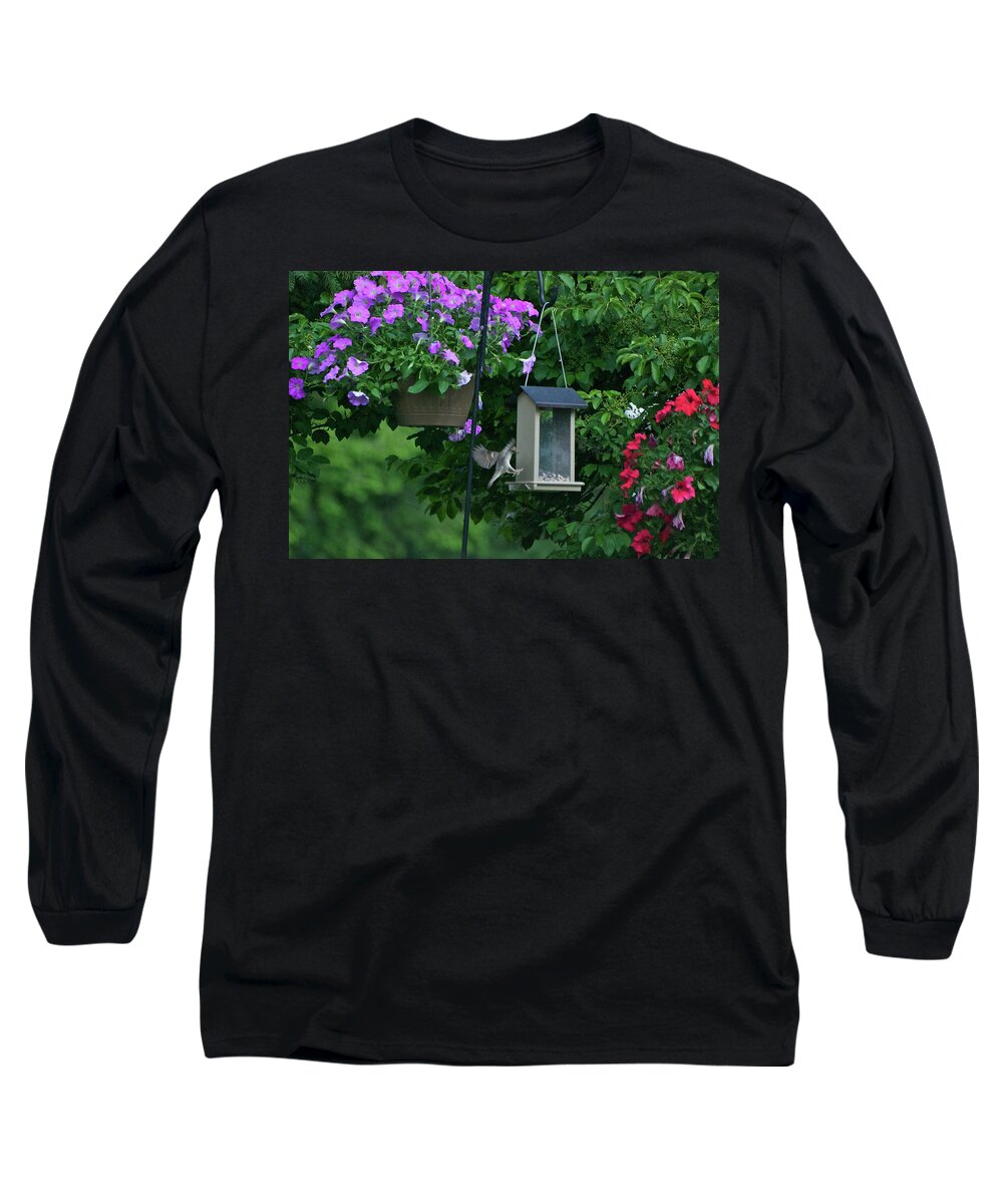Animals Long Sleeve T-Shirt featuring the photograph Chow Time for this Bird by Thomas Woolworth