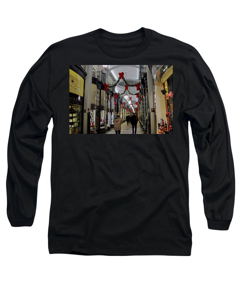 Christmas Long Sleeve T-Shirt featuring the photograph Christmas in Piccadilly Arcade by Tony Murtagh