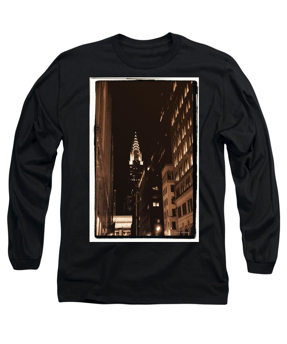 New York Long Sleeve T-Shirt featuring the photograph Chrysler Building by Donna Blackhall