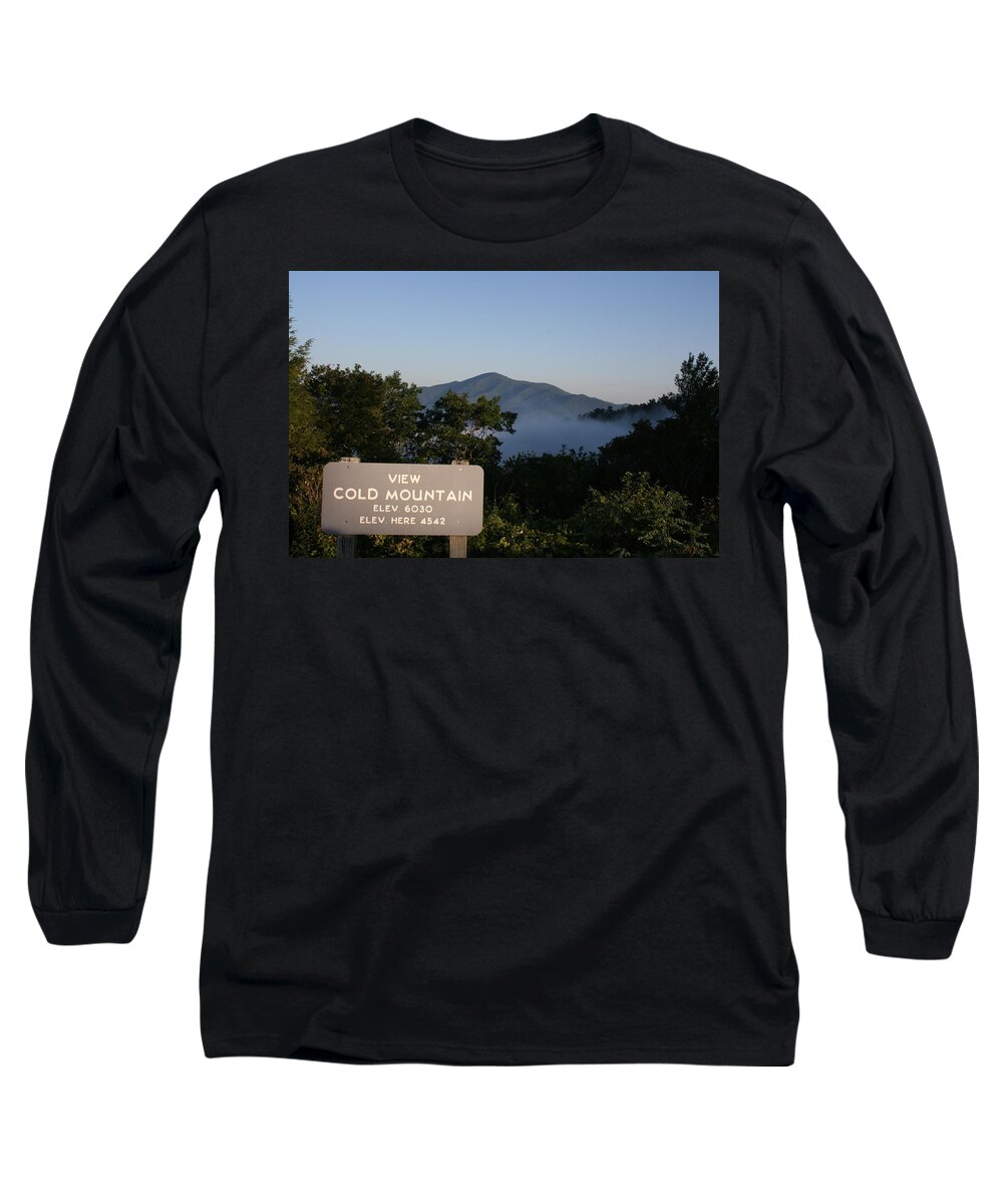Cold Mountain Long Sleeve T-Shirt featuring the photograph Cold Mountain Sign by Stacy C Bottoms